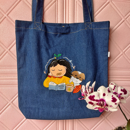 Totebag "Fille chanceuse"