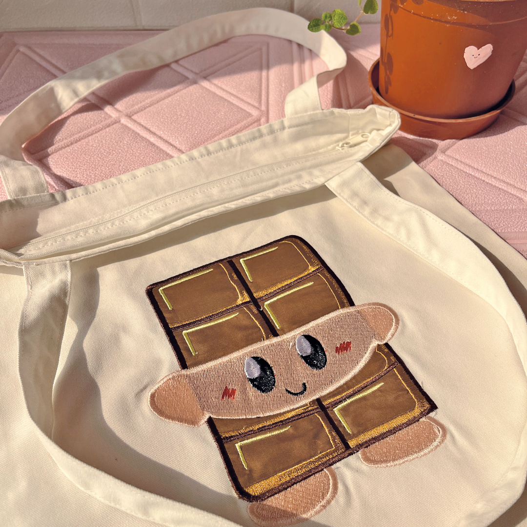 Totebag Canva "Kirby Chocolat"