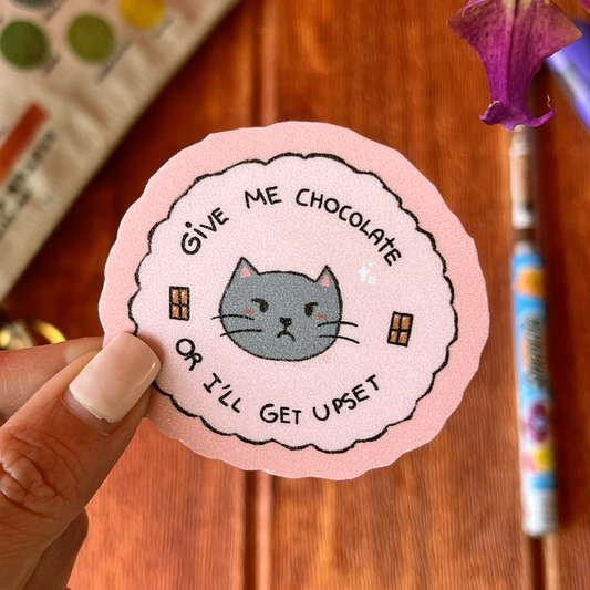 Sticker "Give me chocolate"