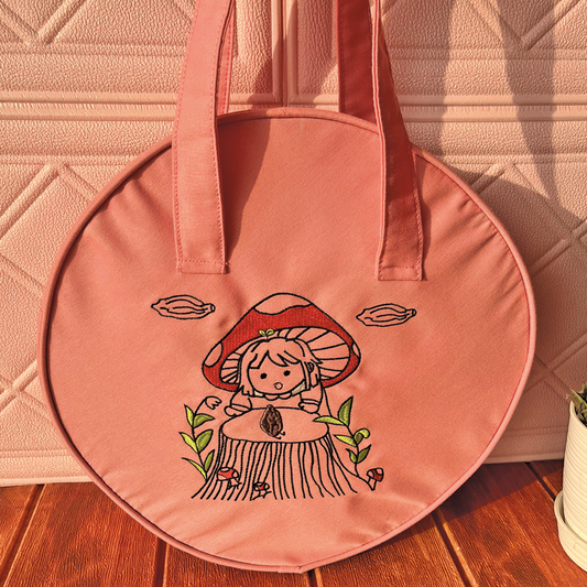 Circular totebag: " Cocoa in the forest"